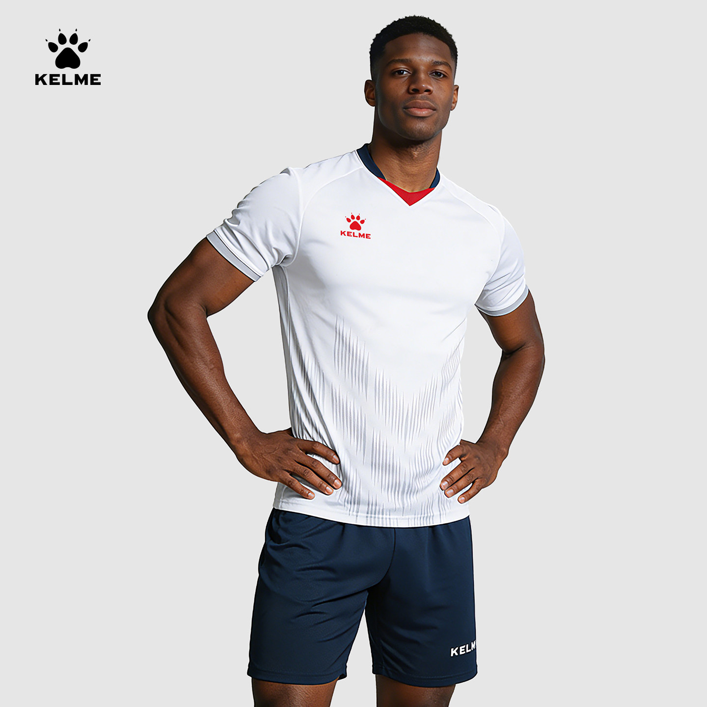 KELME/卡尔美足球服套装男定制比赛训练队服运动服装短袖组队球衣