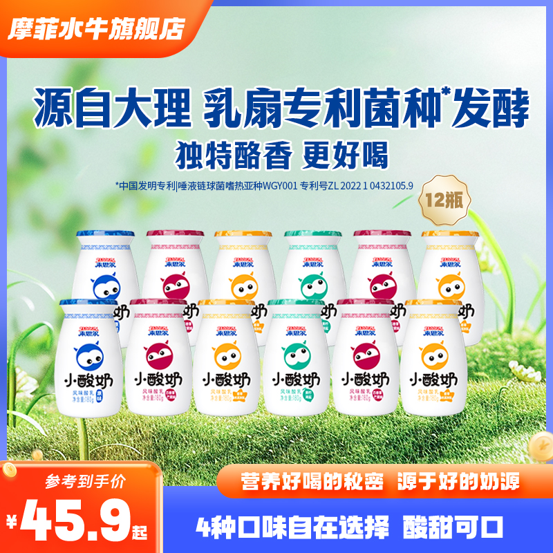 来思尔小酸奶低温原味180g*12瓶整箱网红风味酸奶学生早餐奶