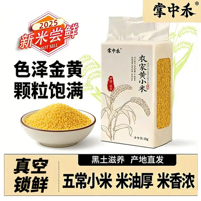 东北黄小米1kg真空包装五谷杂粮小米粥5斤黑土种植粗粮黄小米
