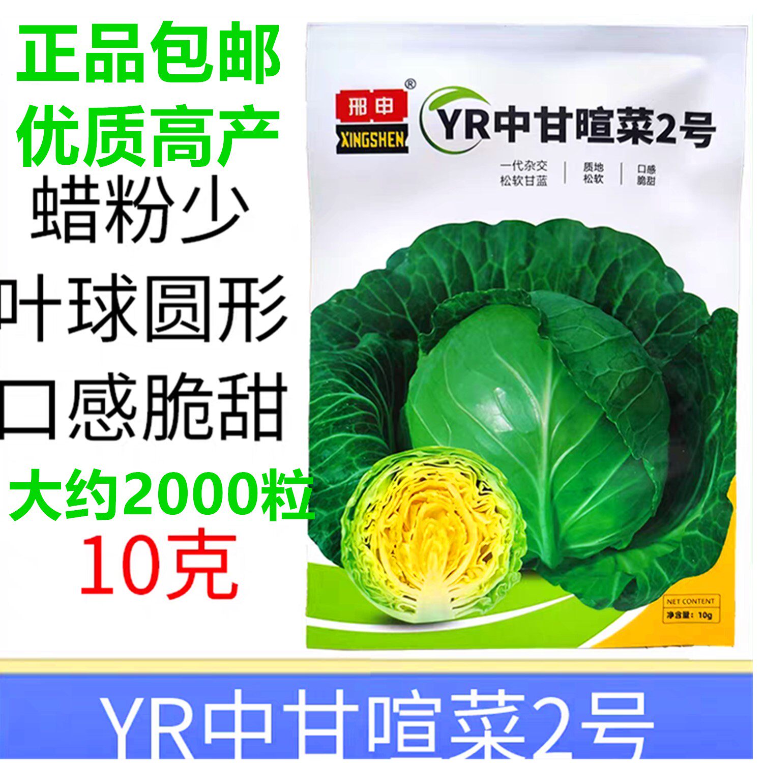 卷心菜种子10g装甘蓝2号包包菜籽