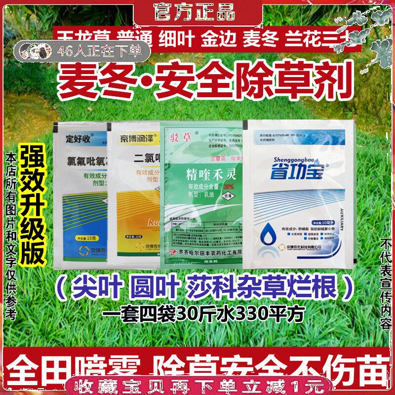 麦冬草坪除草剂玉龙草日本矮麦冬牛筋草三叶草尖叶阔叶除灭草药剂