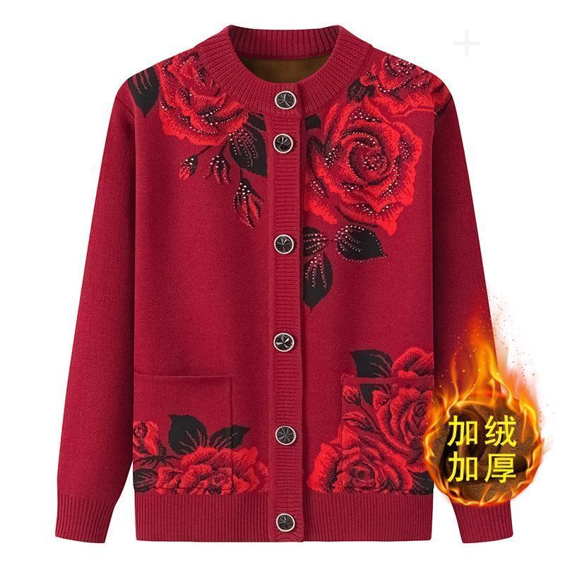 装针织加厚毛衣妈妈老年