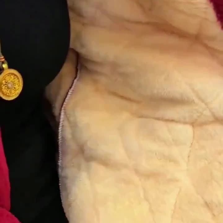 加绒加厚冬女士新年罩衣