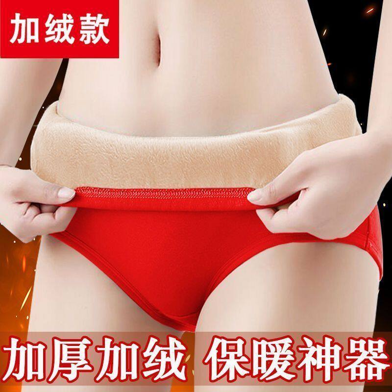 纯棉加绒加厚内裤女抗菌