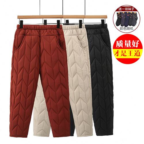 老年人羽绒棉裤女冬季加