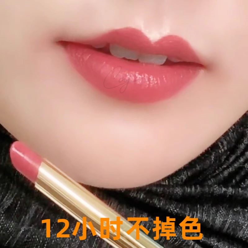 不掉色不沾杯灵感山楂色豆沙色口红雨衣哑光素颜显白持久防水滋润