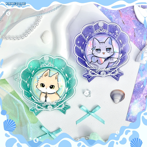 【卡米踪】迷你 海贝壳 谷美亚克力吧唧砖徽章装饰框挂件谷子收纳