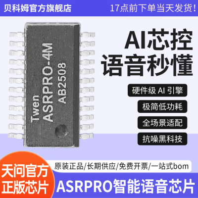 ASRPRO-2M/4M智能AI语音识别模块