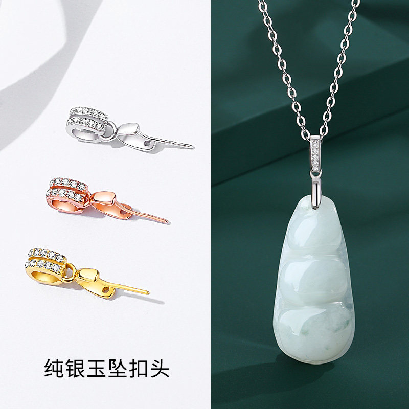 吊坠扣斜孔佛公玉石翡翠扣