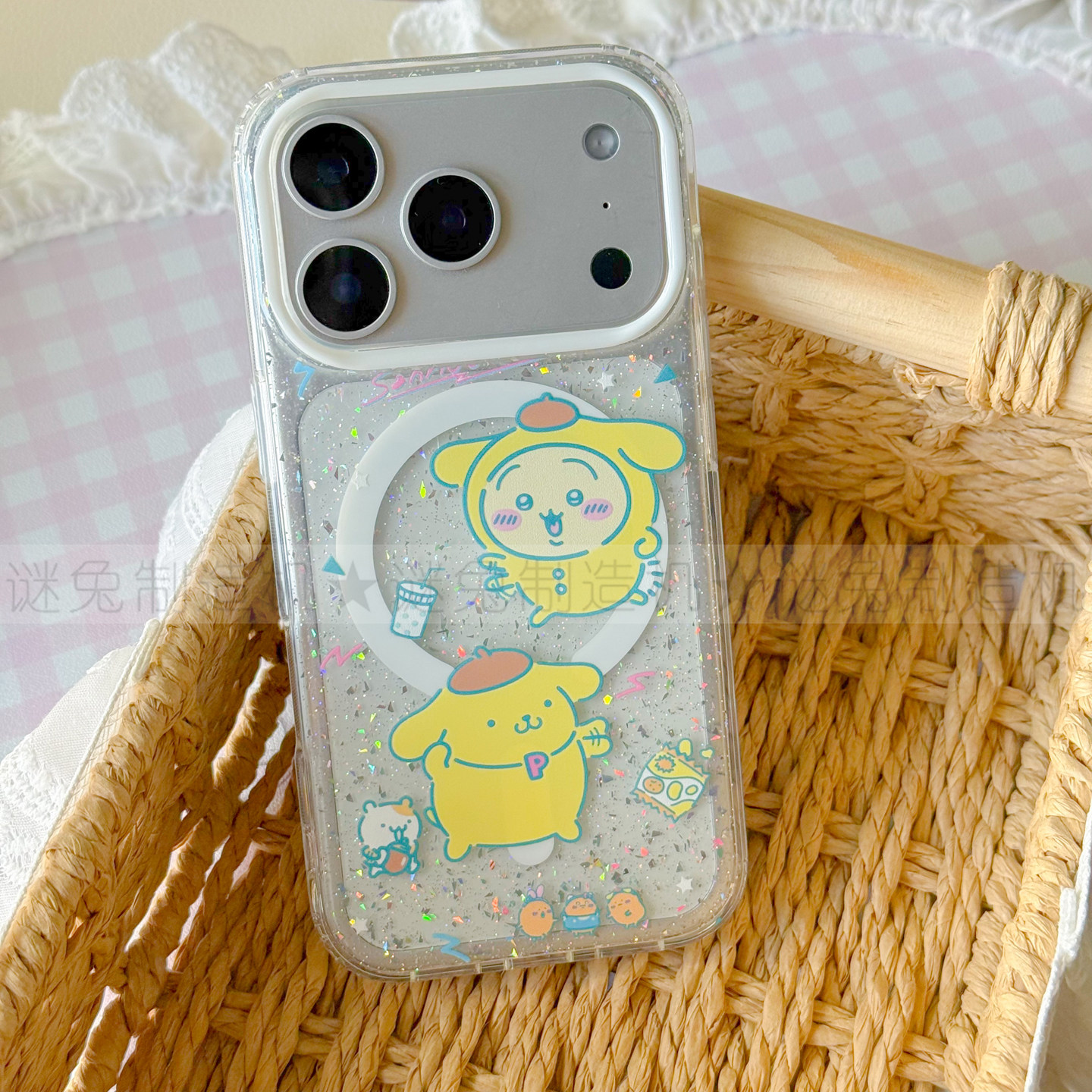 适用iphone18promax苹果18pro手机壳MagSafe磁吸18透明17promax闪粉17pro布丁狗17e乌萨奇16保护套16e日系15