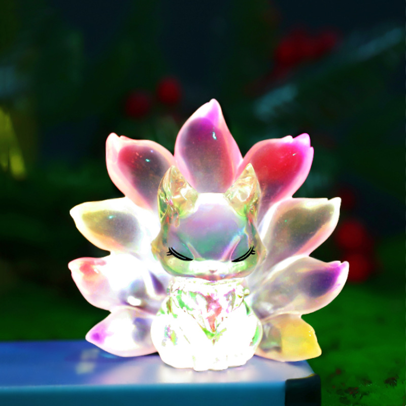 玄幻二代昆仑九尾狐惊喜电镀小狐狸盲盒拆盒礼潮玩摆件装饰小礼品