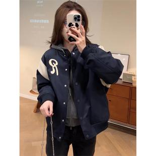 棉袄小上衣 2025流行韩式 加厚短棒球制服夹克女式 秋冬新款