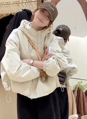 超好看夹棉短款棉服棉衣外套女春秋季新款2025年爆韩系秋冬冲锋衣
