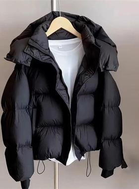 超Nice羽绒棉质外衣女士短2025冬季新款小加厚宽松棉质外衣面包外