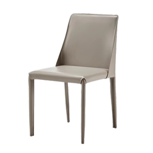 马鞍椅意式极简家用餐椅酒店餐厅高档真皮轻奢会客洽谈椅餐桌椅子