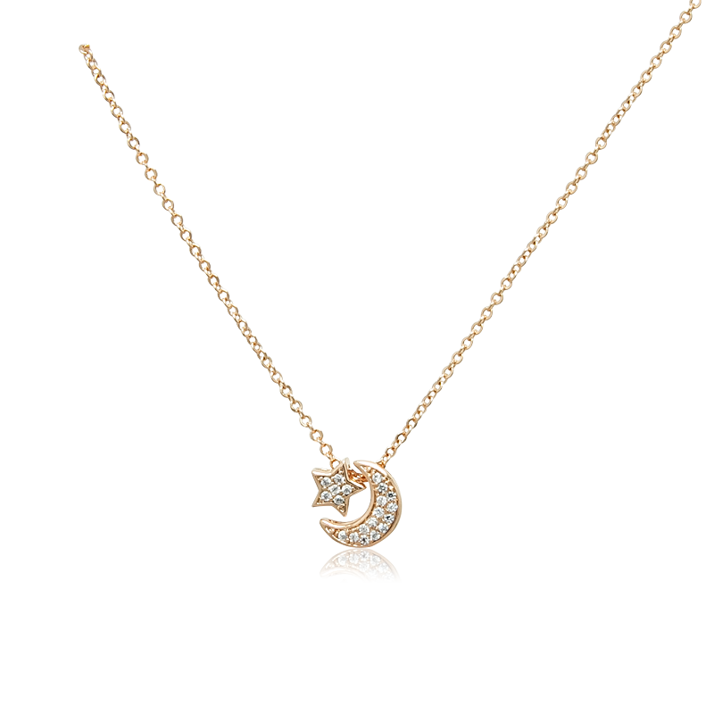 chomel星月项链新加坡锁骨链网红轻奢小众七夕女友新年礼物2214