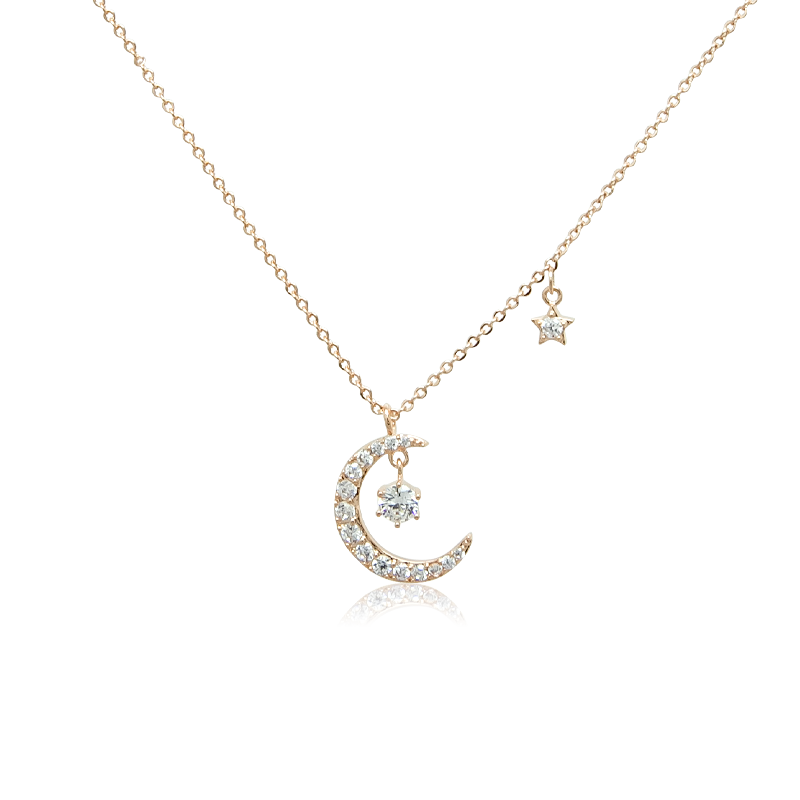 chomel新加坡星月项链女锁骨链高级小众轻奢悦己礼物送女生2945