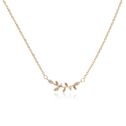 锆石饰品吊坠送礼玫瑰金锁骨链
