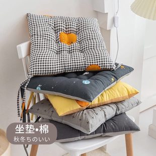 座椅加厚坐垫椅垫布汽车办公室毛绒圆形屁股垫子 上地久坐家用冬季