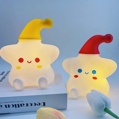 小夜灯拍头女友拍卧室床男硅胶闺蜜生日礼物友睡眠灯毕业星星遥控