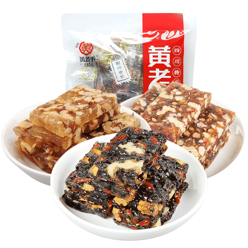 黄老五核桃软糖混合装500g 休闲零食 软糯Q弹 独立装