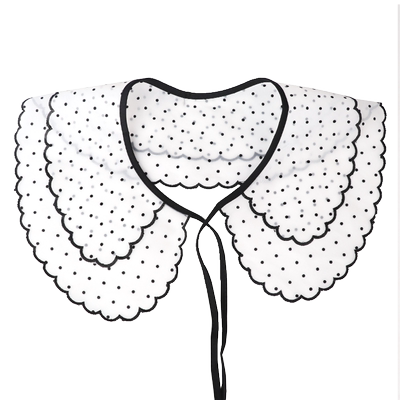 雪纺水溶花边假领子欧根纱高端