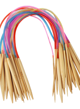 竹子环形编织钩针DIY工具围巾