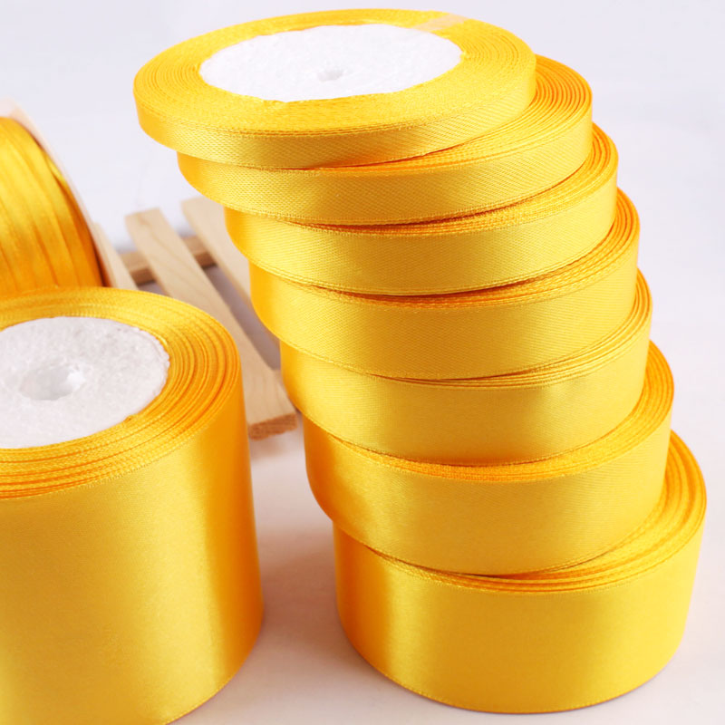 金黄色缎带彩带绸带7.5cm丝带