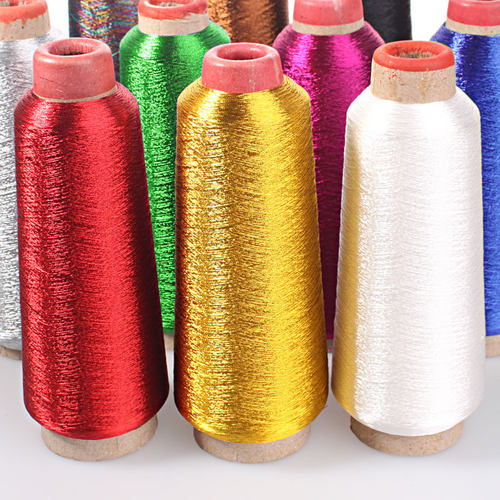 超细亮色金银线电脑绣花