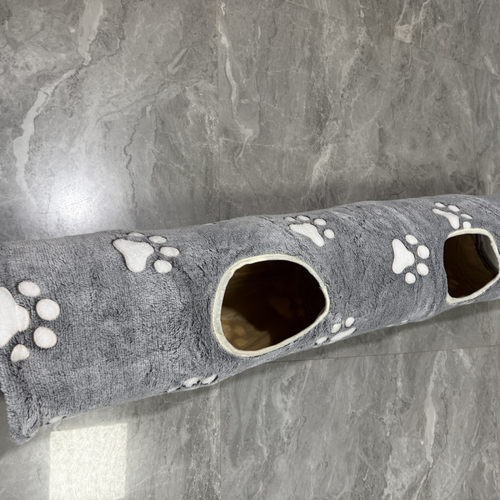 新款法兰绒猫隧道可折叠
