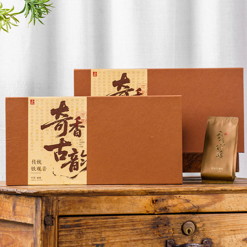 五虎奇香古韵传统铁观音浓香高山茶叶伴手礼礼盒