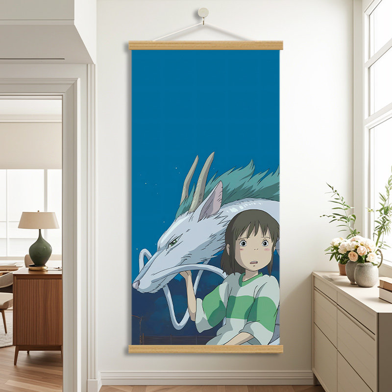 宫崎骏龙猫千与千寻动漫装饰挂画
