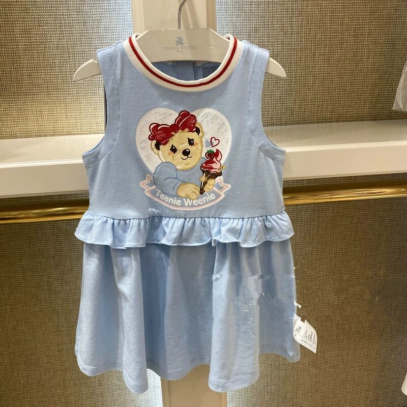 新款女婴童百搭款蕾丝连衣裙T0OW232551B公主百褶长裙T0OW232552B