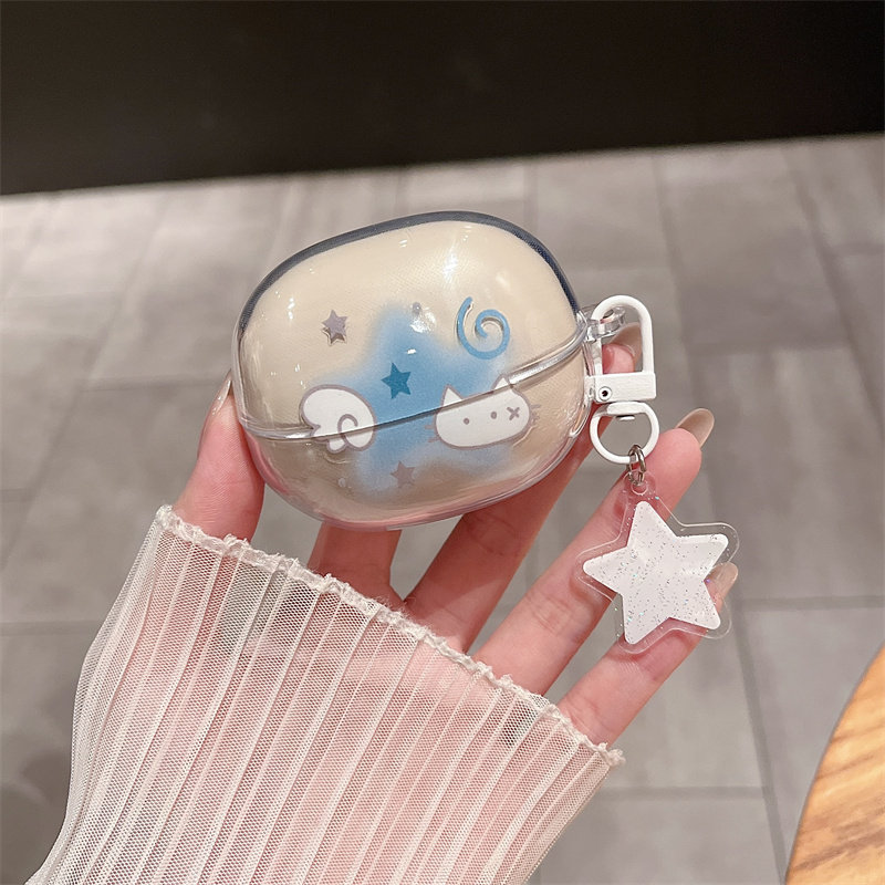 星星小猫适用金运A6 ultra耳夹保护壳KINYO金运灵动环A6耳夹式AI耳机套新品透明软壳可爱金运a6耳夹套小清新图片