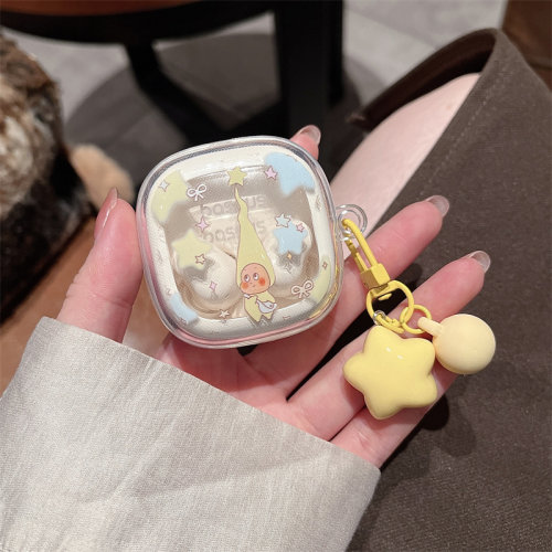 星星人适用倍思wm02s耳机壳Bass WM02s耳机套新款baseus舒适豆wm02s耳机壳A0010J太空舱套透明壳可爱小清新