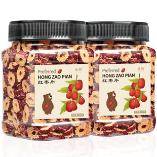 音朗花草茶 红枣片 新疆酥脆甜枣可搭枸杞桂圆养生花茶罐装150g