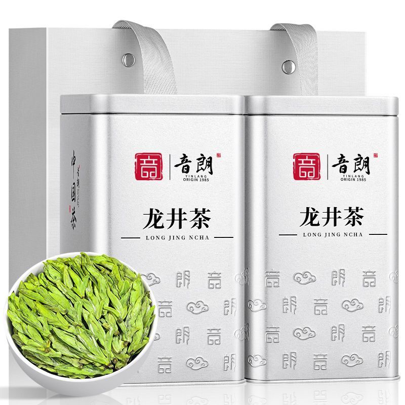 音朗龙井茶绿茶明前2025新茶正宗特级浙江豆香清香型自饮送礼罐装