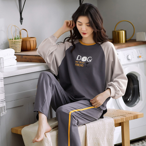 睡衣女秋季纯棉薄款长袖