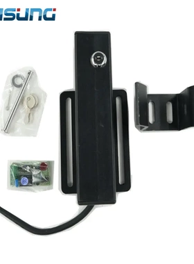 黑色平开门开门机电子锁DC12V 直臂八字电动门电机插销锁防水抗风