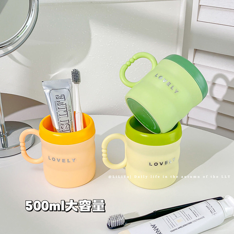 高颜值加厚漱口杯防摔耐用牙刷杯