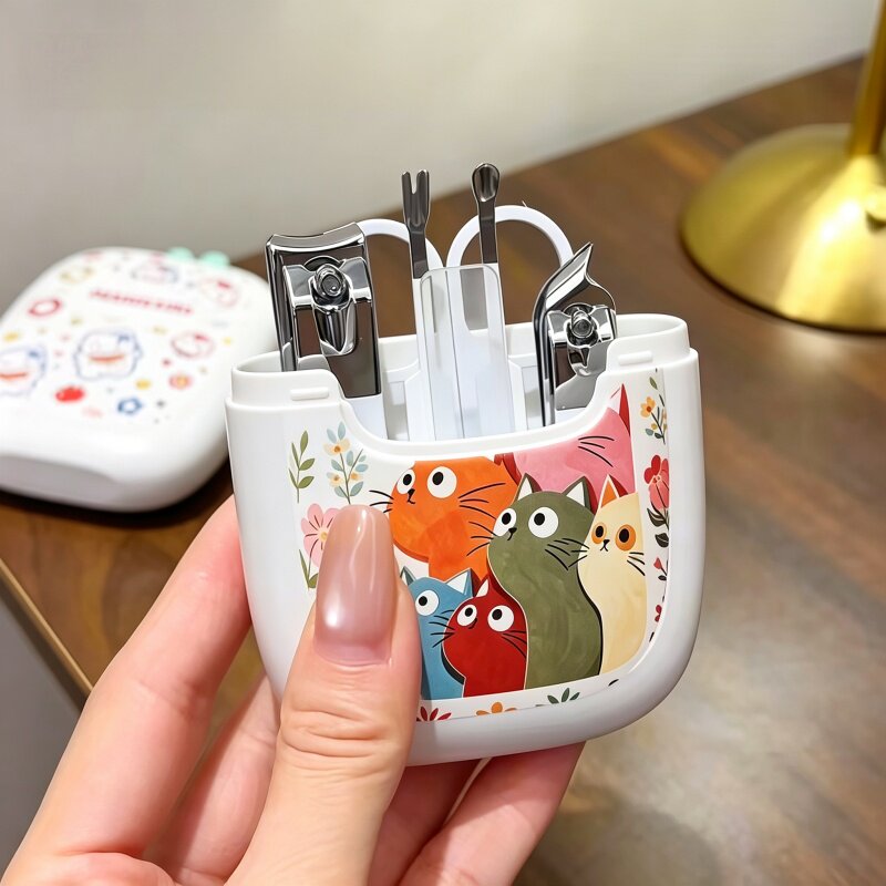 萌趣指甲剪刀套装可爱家用多功能