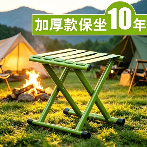 加厚户外军训便携折叠靠背马扎凳