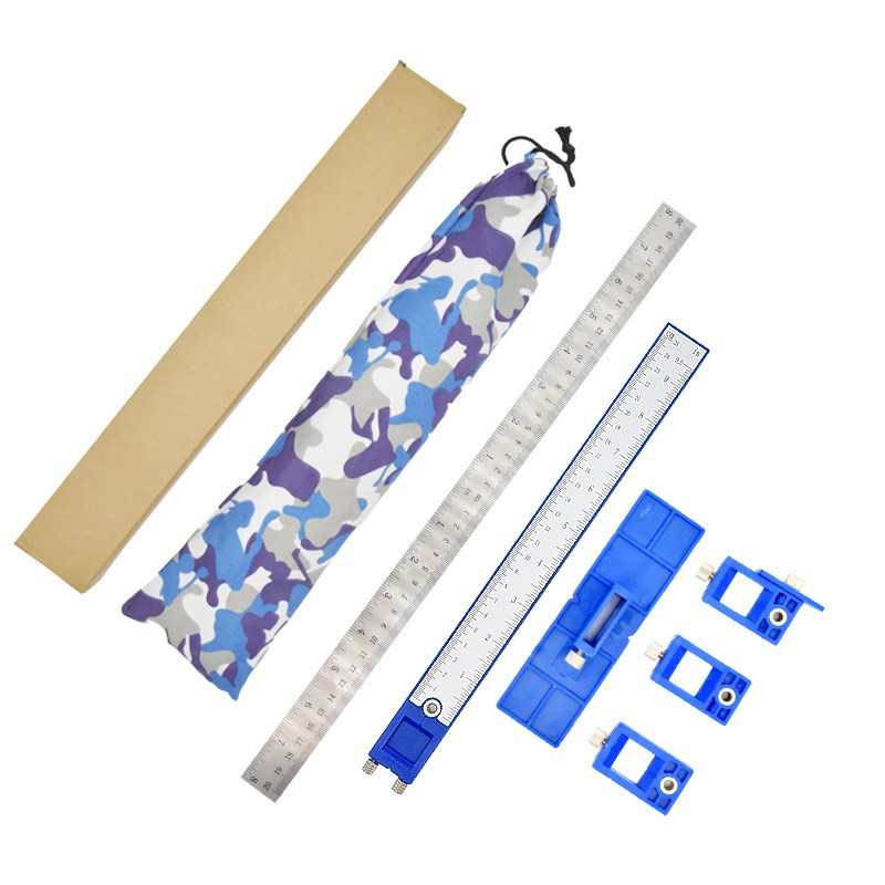 拉手打孔定位神器不锈钢多功能铝合金木工安装门板柜门辅助开孔器