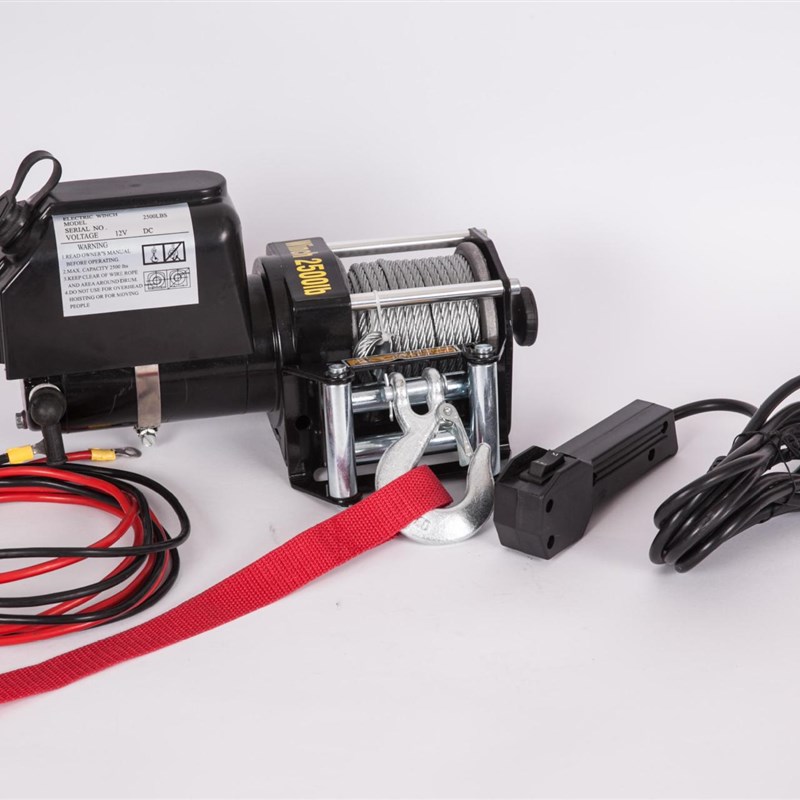 供应电动绞盘3000LB 直流电动绞盘 便携式钢索电动绞盘