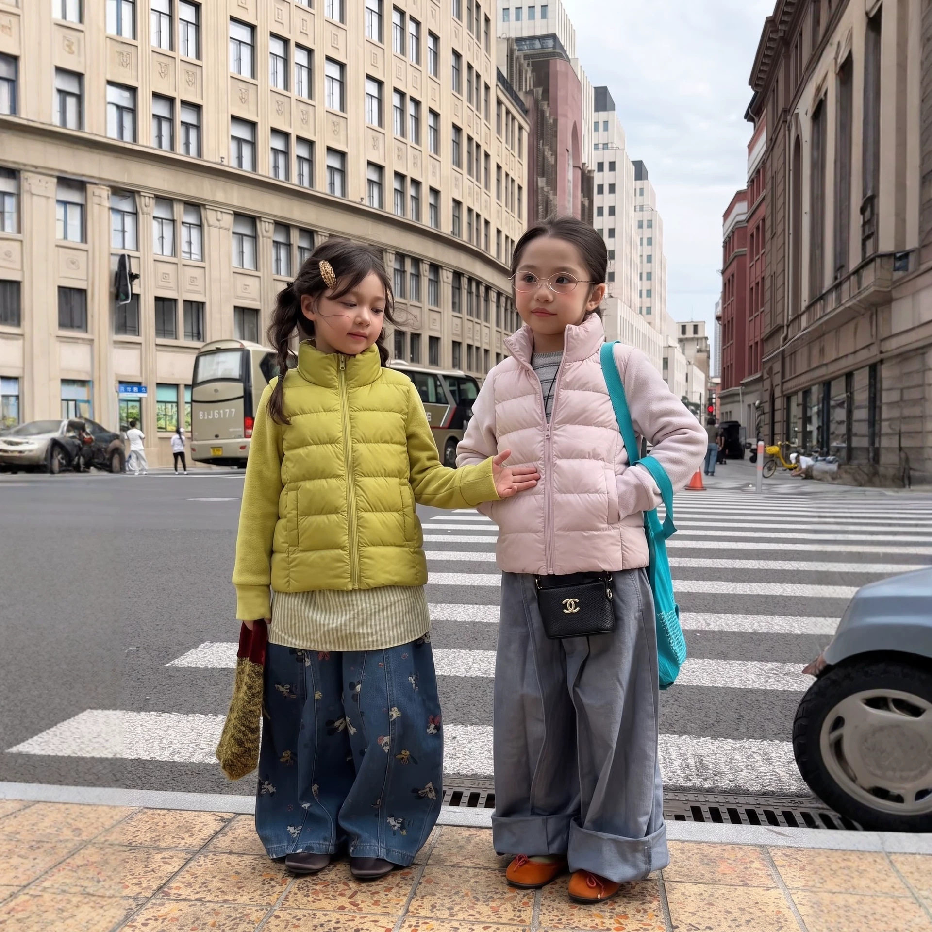 2026秋冬儿童羽绒服中大童校服神器外穿衣服时尚洋气拼接立领外套