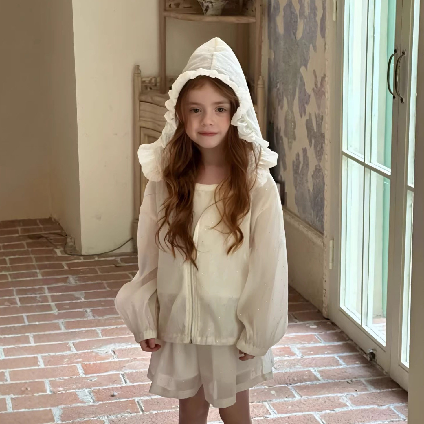 女童连帽防晒衣套装26春夏季新款儿童时尚拉链开衫外套休闲单裤