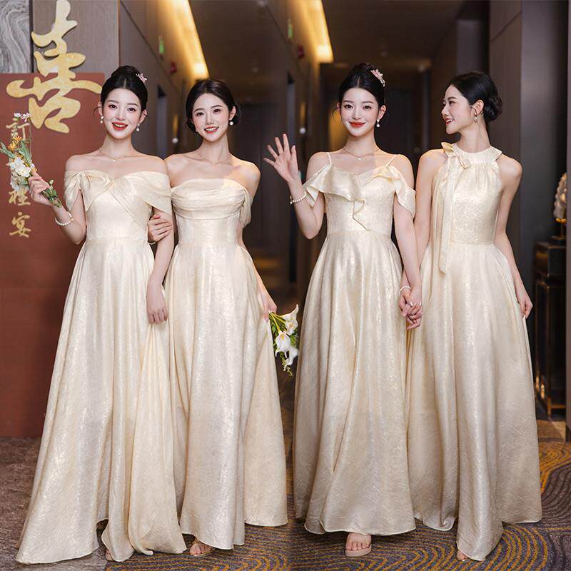 伴娘服礼服2025新款高级感姐妹服大码显瘦仙气艺考主持人日常可穿