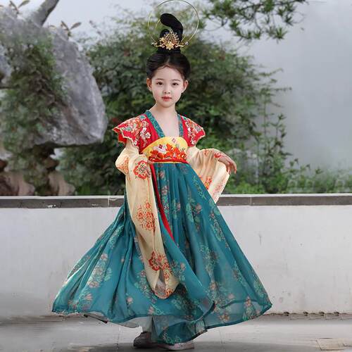 女童敦煌飞天汉服春夏2025新款女孩古装唐装襦裙儿童中国风连衣裙