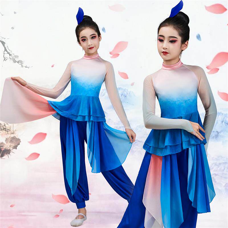 逐浪奏鸣曲唧唧鱼儿跃舞蹈服儿童古典舞蹈演出服鱼儿欢歌演出服装