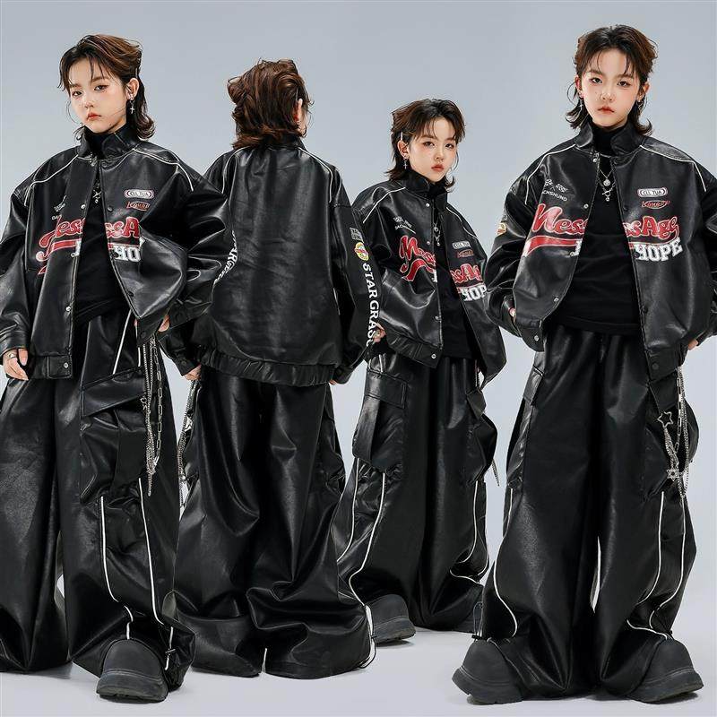 街舞儿童潮服少儿夹克皮裤hiphop女童嘻哈表演出服装男童酷帅炸街,女装/女士精品,民族服装/舞台装,淘宝优惠券,粉丝福利购,淘宝优惠卷
